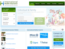 Tablet Screenshot of international-health-insurance.com